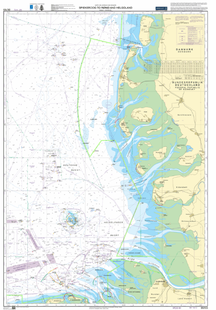 Duitse kaart 103 - Spiekeroog to Rømø and Helgoland